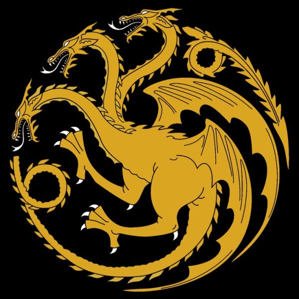 Таргариены Знамя желтый дракон
