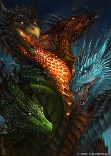 Многоголовый дракон Тиамат