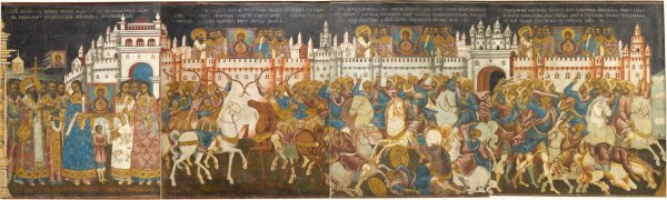 Картина битва новгородцев с суздальцами