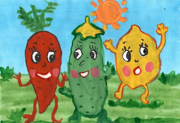 Овощи детские рисунки