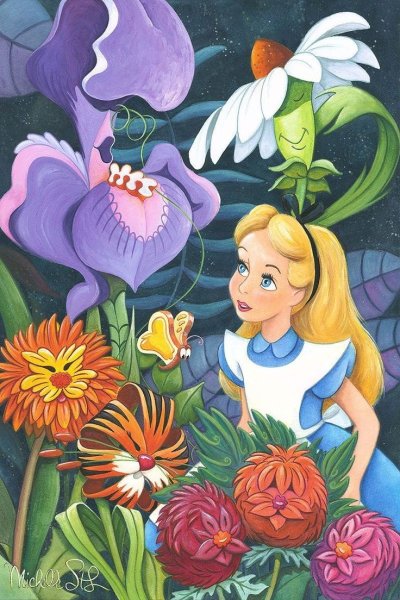 Цветы из Алисы в стране чудес мультик