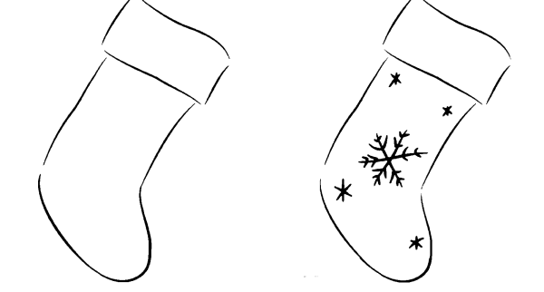 Рисунки на новый год носки