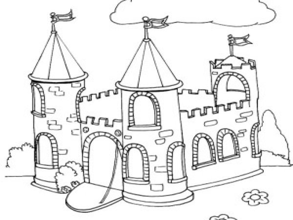 Замок средневековья раскраска
