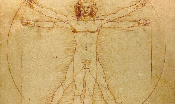 Vitruvian man Леонардо да Винчи