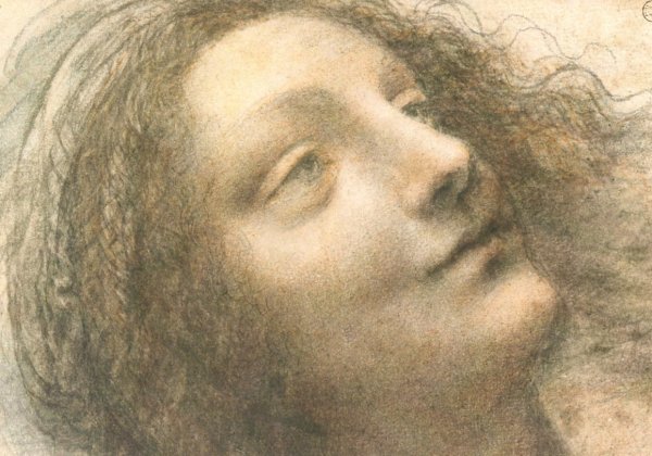 Картина голова ангела Леонардо да Винчи
