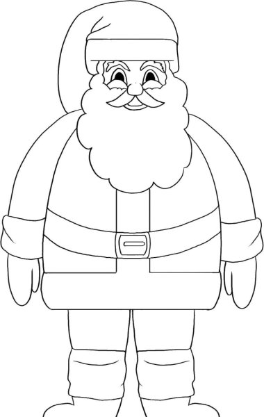 Дед Мороз рисунок легкий для детей