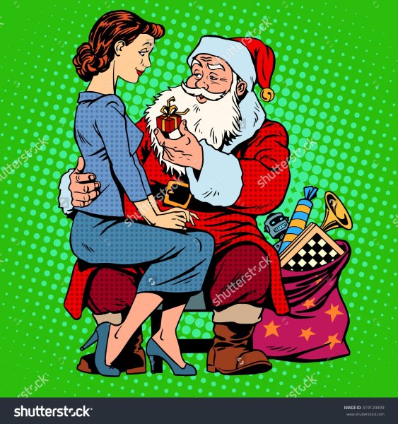 Дед Мороз и девочка