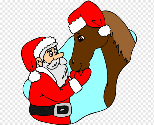 Санта Клаус на лошади