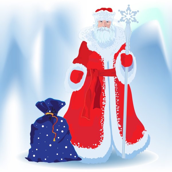 Мешок с подарками Деда Мороза рисунок