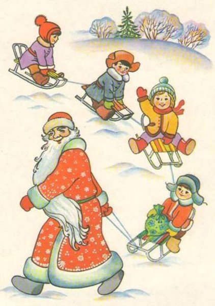 Советские новогодние рисунки