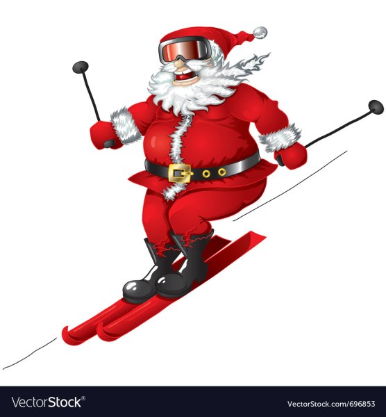 Дед на лыжах