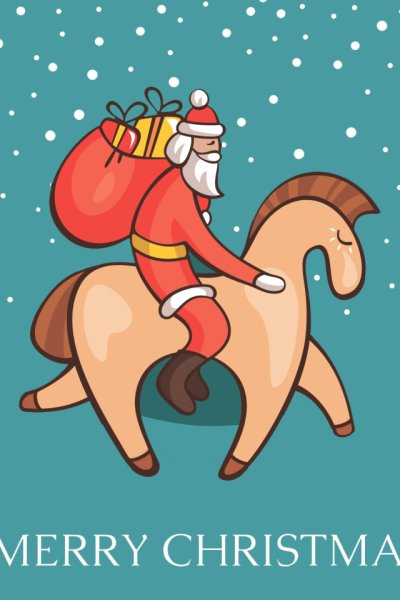 Дед Мороз с лошадкой