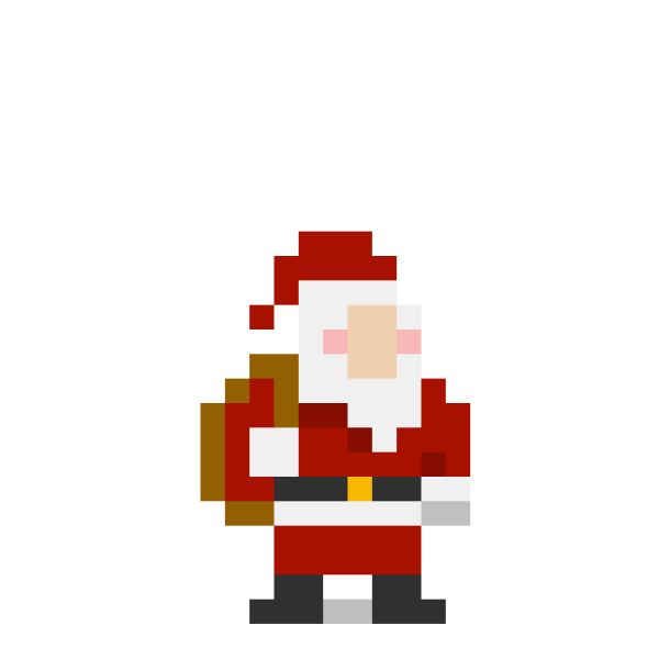 Пиксельный Санта Клаус