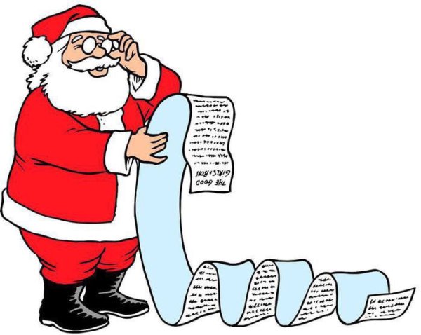 Дед Мороз со списком