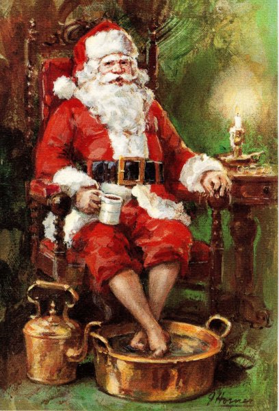 Санта-Клаус в ретро стиле
