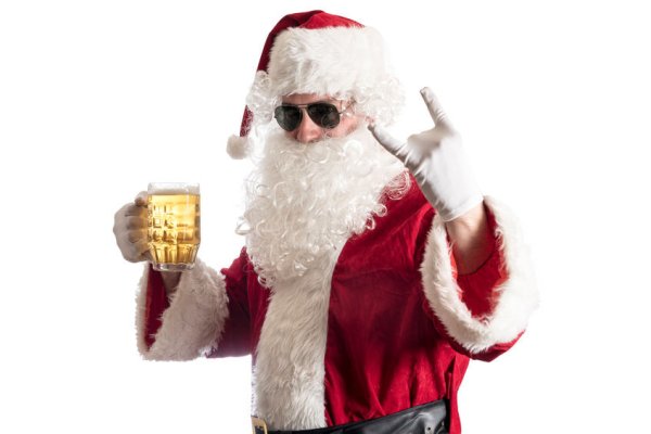 Санта с пивом