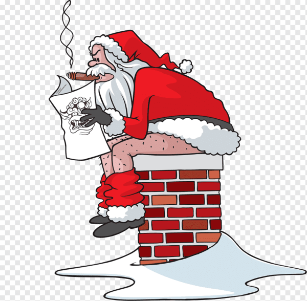 Санта Клаус гадит в трубу