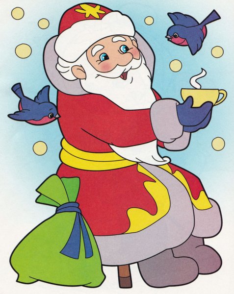 Дед Мороз рисунок для детей
