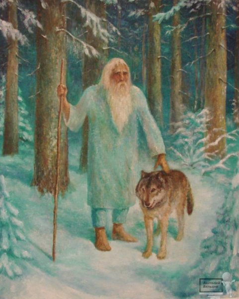 Серафим Саровский зимой картина