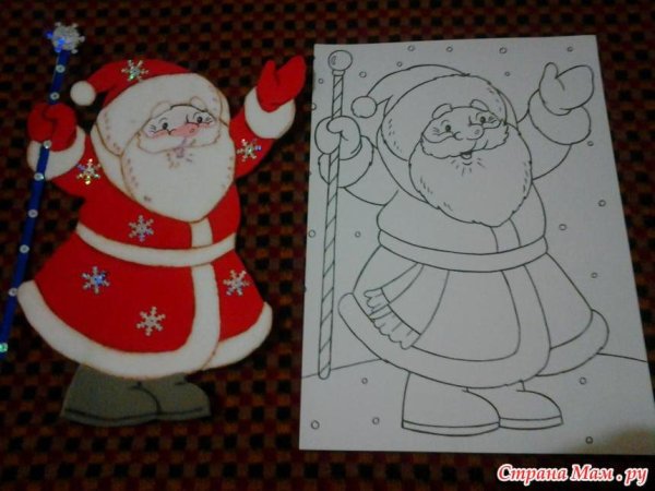 Дед Мороз из бумаги