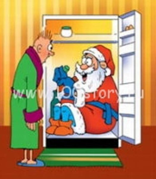 Дед Мороз спрячься в холодильнике