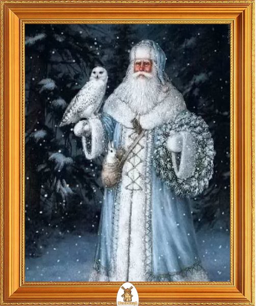 Дед Мороз в серебряной шубе