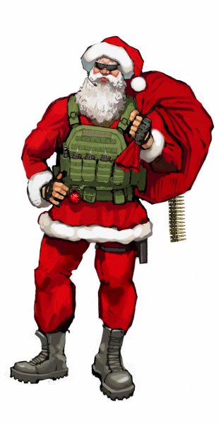 Дед Мороз с оружием
