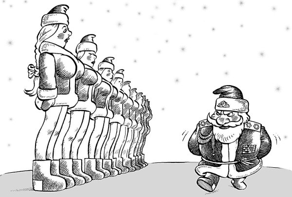 Новогодние военные карикатуры