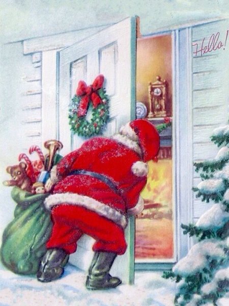 Дед Мороз стучит в дверь