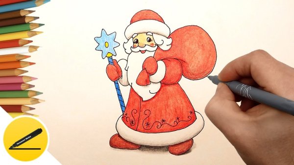 Дед Мороз для срисовки