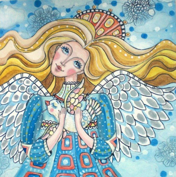 Декоративная композиция с ангелом
