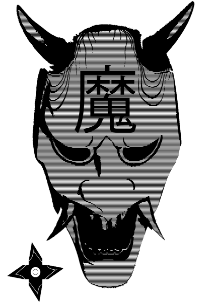 Японские маски с рогами