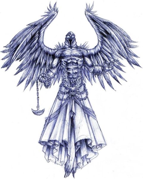 Ангел смерти Азраил эскиз
