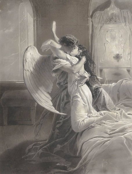 Рисунки демон целует ангела