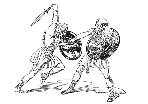 Рисунки сражения Ахиллеса