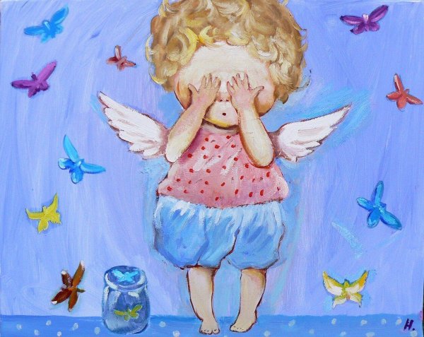 Малыш ангел иллюстрация