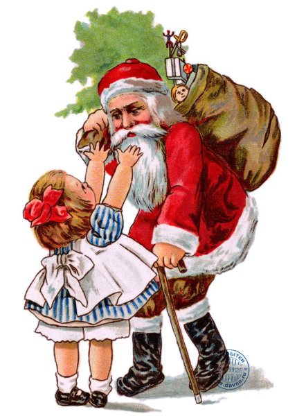 Дед Мороз и Снегурочка старинные открытки