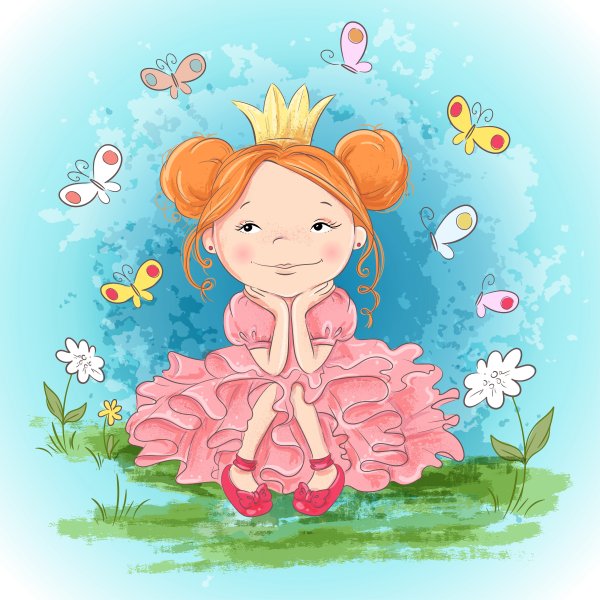 Иллюстрация девочка принцесса