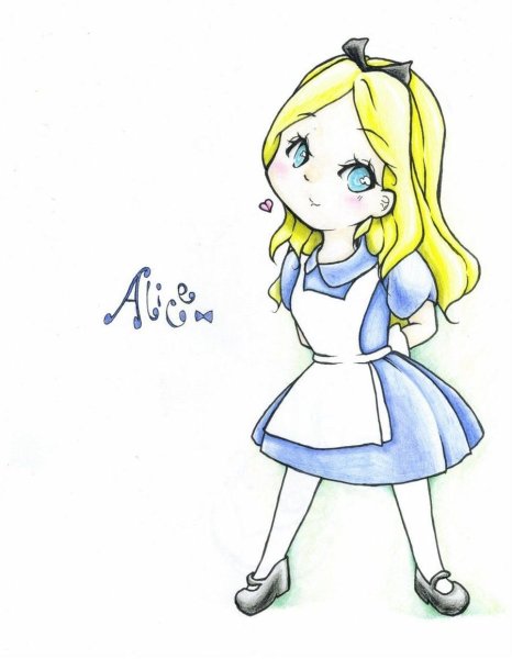 Алиса легкий рисунок