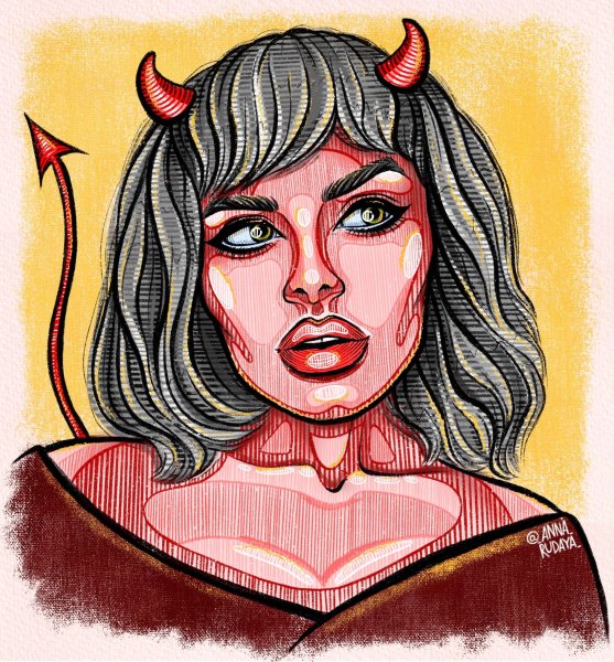 Нарисовать дьявола девушку
