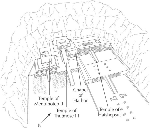 Храм Хатшепсут в Дейр-Эль-бахри план