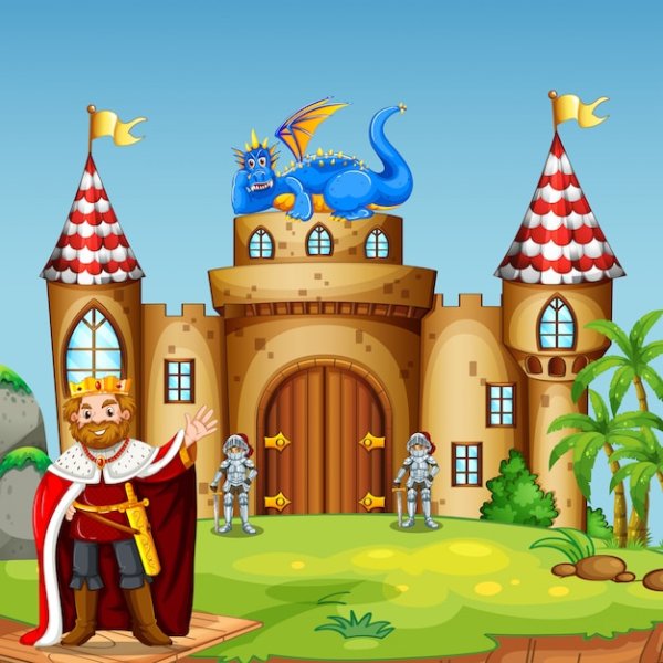 Сказочный замок иллюстрация