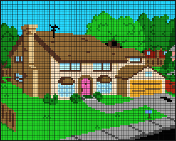 Дом из пикселей