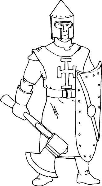 Рисунки доспехи рыцаря крестоносца