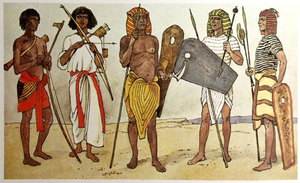 Одежда воинов египтян в древнем Египте