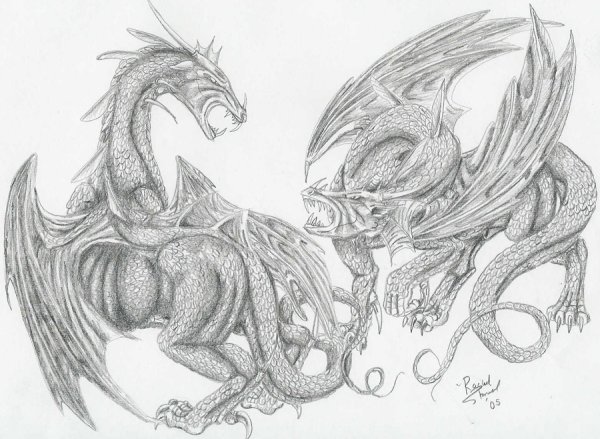 Рисунок драка драконов