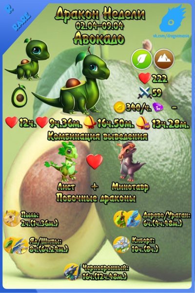 Дракономания дракон авокадо