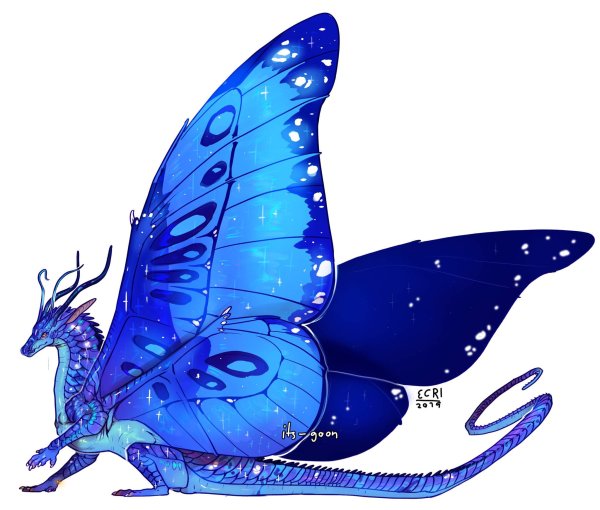 Дракон с крыльями бабочки
