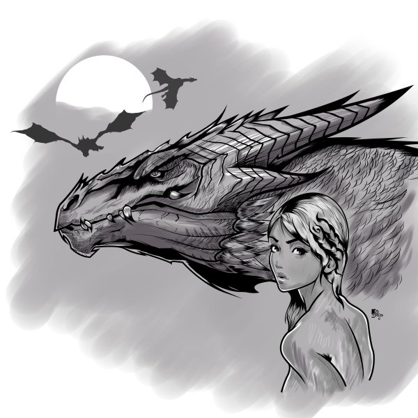 Дейенерис Таргариен с драконами