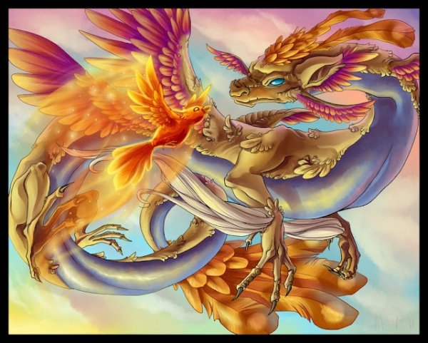 Фэн-шуй дракон и птица Феникс